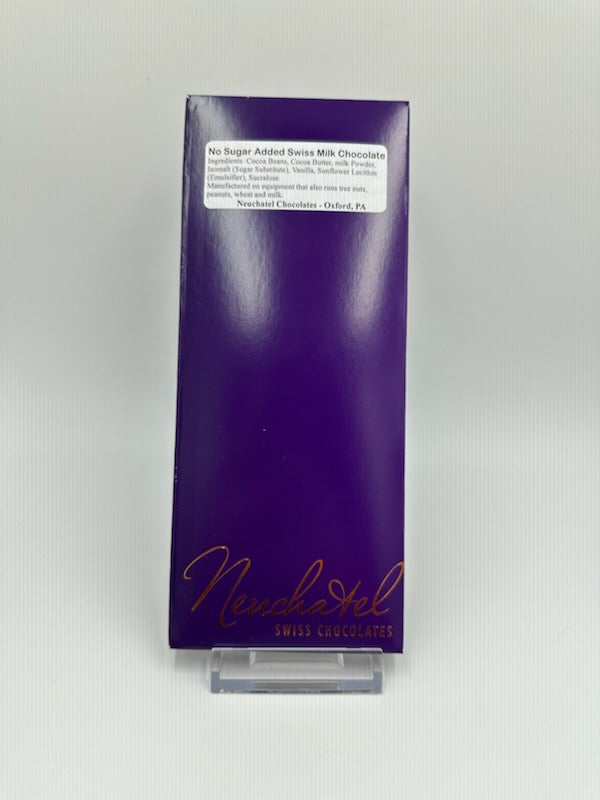 Swiss Milk Chocolate Bar with No Sugar Added