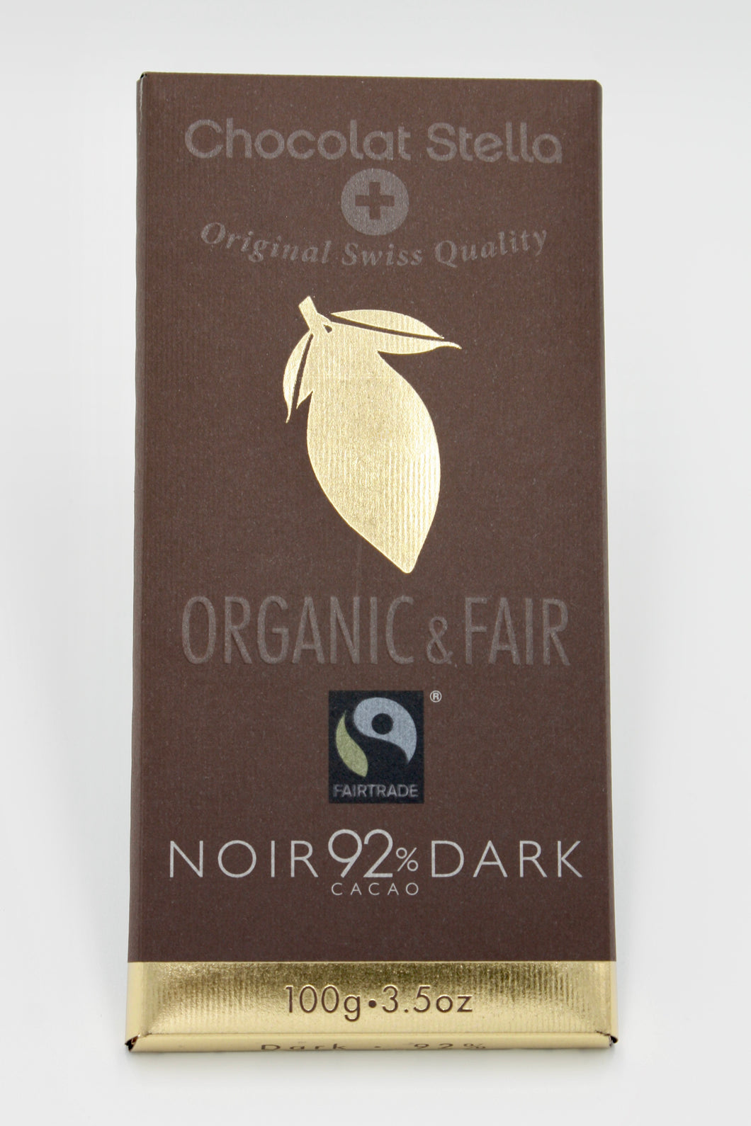 Organic Swiss Dark Chocolate Bar with 92% Cacao