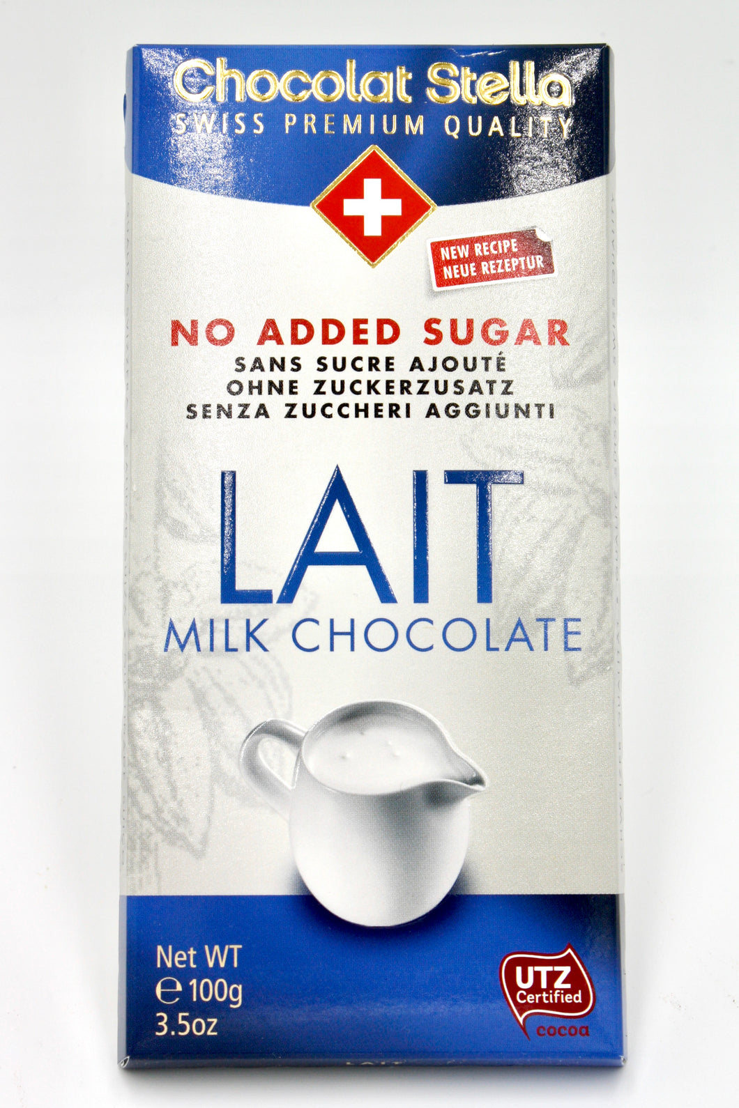 Swiss Milk Chocolate Bar with No Sugar Added